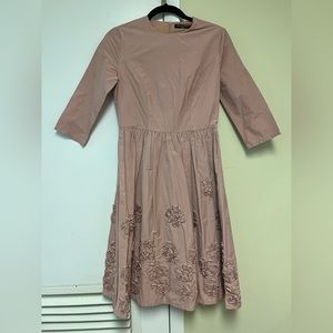 Pink party dress with flower design